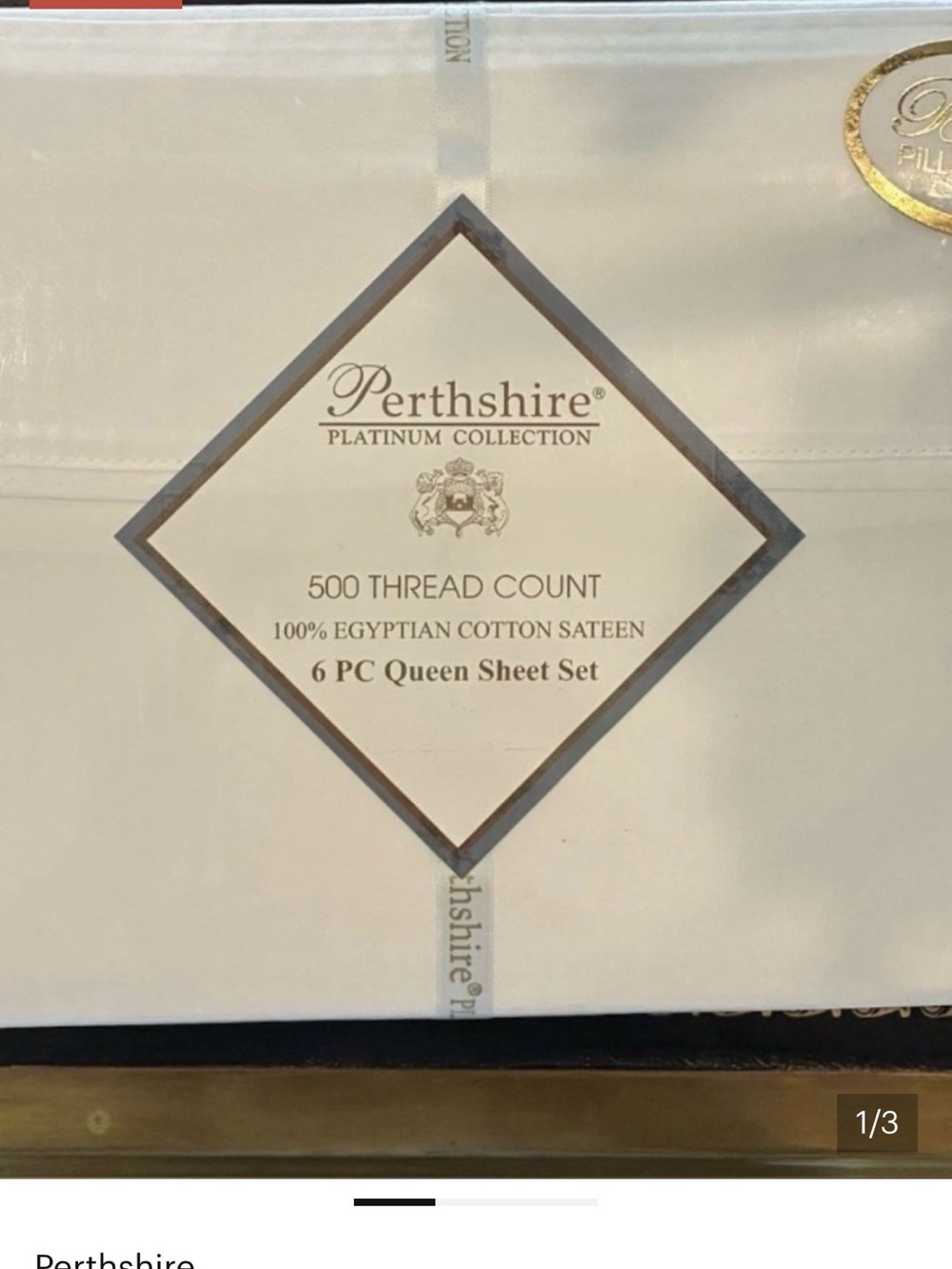 Perthshire Platinum 500TC 6 piece Queen Sheet Set - White in Factory Packaging